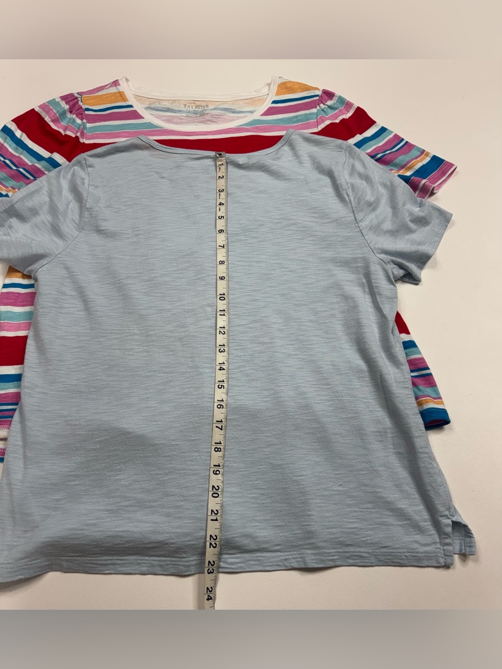 Talbots Pair of 2 Short Sleeve Tee Shirts Womens XL Petite - Picture 9 of 11